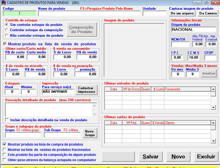 Sistema para Gerenciar Comercio